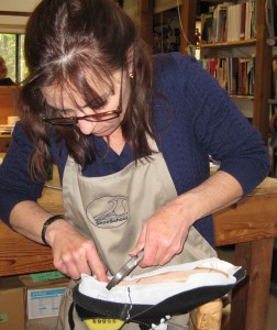 This is me "lasting" my shoes. Alan & Jayne are the REAL DEAL since the 80's. If you are really interested, this is the place to go. No more than six to a class for one week! SInce 2011, they have always answered my questions and provided information based on their real world experiences as shoe makers.